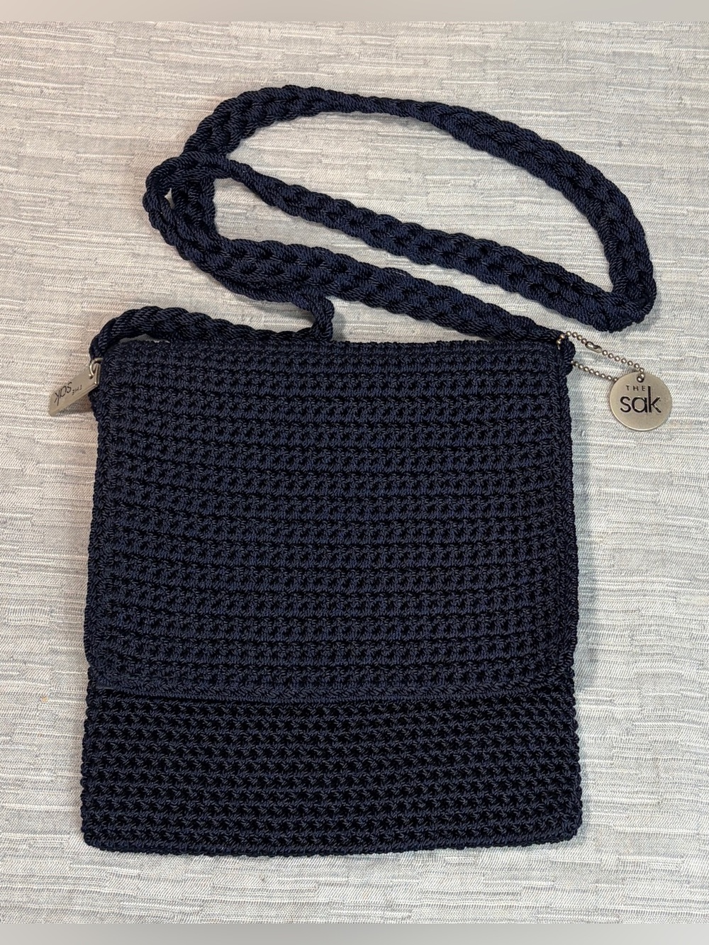 The Sak Navy Blue Flap Shoulder bag
